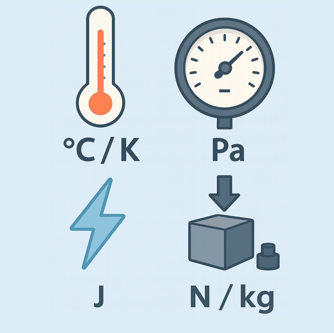 Thermodynamic units and measurement systems